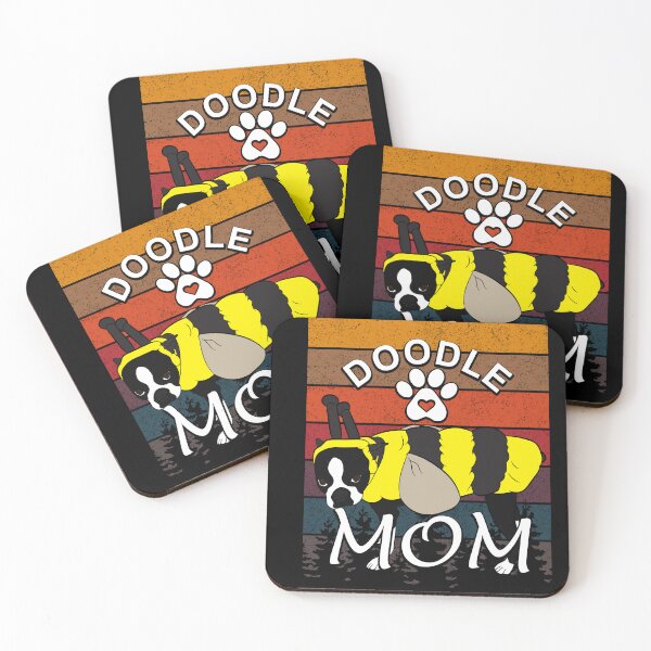 Item preview, Doodle mom, funny artistic dog retro sunset distressed design  designed and sold by SamRVstore.