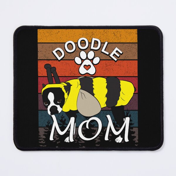 Item preview, Doodle mom, funny artistic dog retro sunset distressed design  designed and sold by SamRVstore.