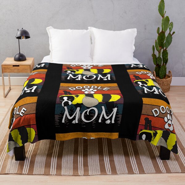 Item preview, Doodle mom, funny artistic dog retro sunset distressed design  designed and sold by SamRVstore.