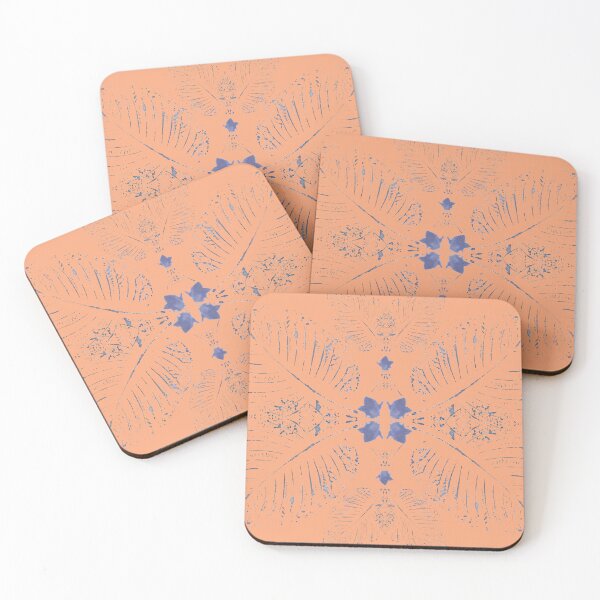 Item preview, Sage Calm Wings Orange Blue Giant Salvia Eco Print designed and sold by SpiritGifts.