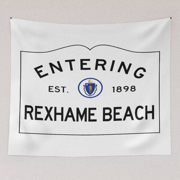 Item preview, Entering Rexhame Beach Road Sign - Marshfield MA designed and sold by SouthShorePics.