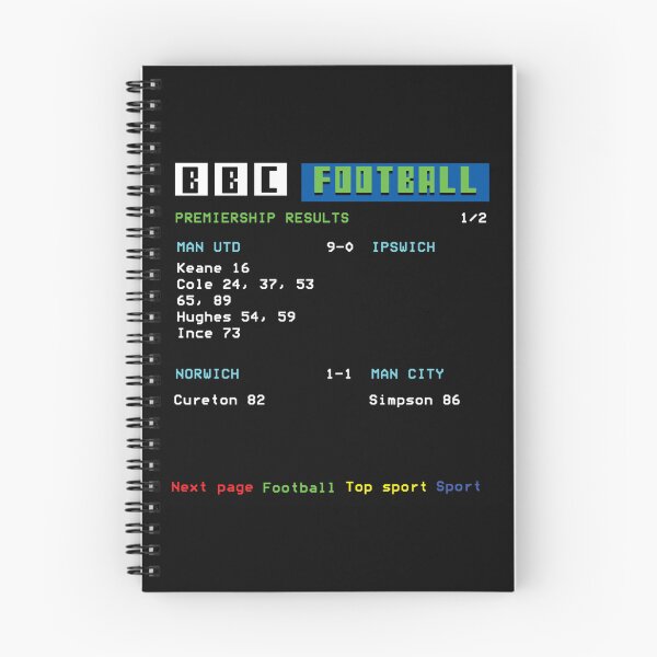 Item preview, Teletext Football Soccer 90s Nostalgia Man Utd Sticker designed and sold by batesyadi3.