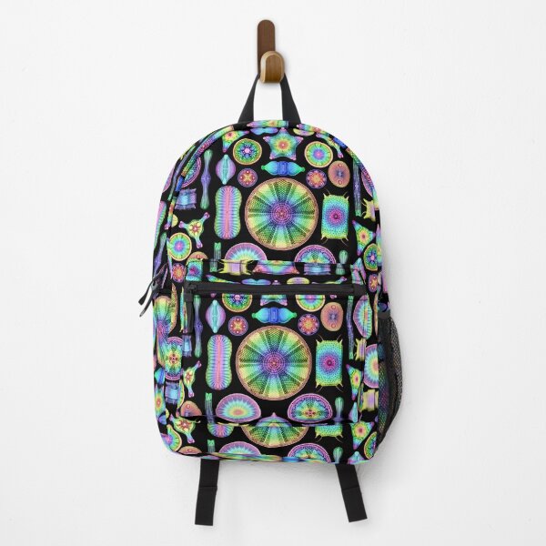 Item preview, Ernst Haeckel Rainbow Diatoms on Black designed and sold by aimeewilson.