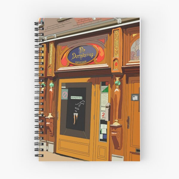 Item preview, Coffeeshops of Amsterdam illustrations: Original Dampkring Coffeeshop designed and sold by AmsterCoffee.