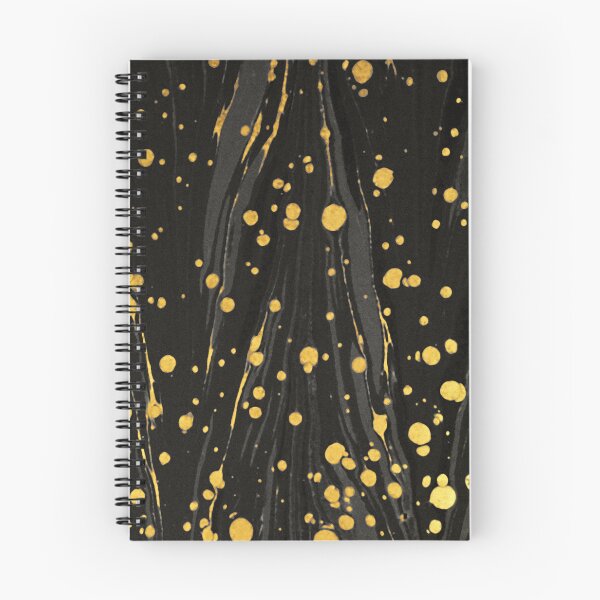 Item preview, ABSTRACT BLACK MARBLED PAPER WITH GOLD SPLASHES designed and sold by BulganLumini.