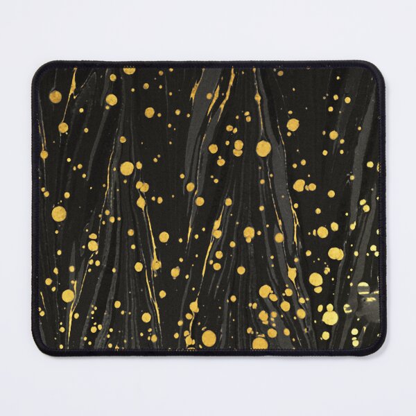 Item preview, ABSTRACT BLACK MARBLED PAPER WITH GOLD SPLASHES designed and sold by BulganLumini.