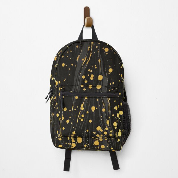 Item preview, ABSTRACT BLACK MARBLED PAPER WITH GOLD SPLASHES designed and sold by BulganLumini.