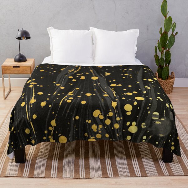 Item preview, ABSTRACT BLACK MARBLED PAPER WITH GOLD SPLASHES designed and sold by BulganLumini.