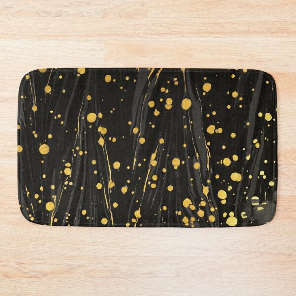 Item preview, ABSTRACT BLACK MARBLED PAPER WITH GOLD SPLASHES designed and sold by BulganLumini.