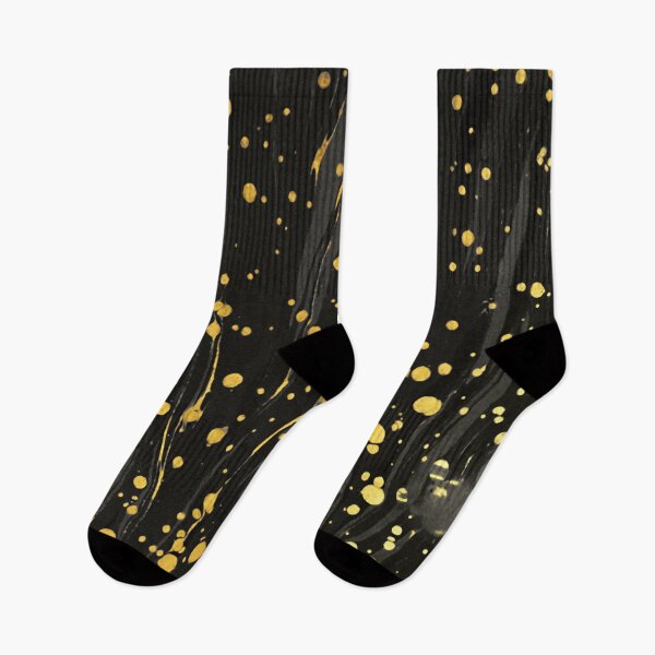Item preview, ABSTRACT BLACK MARBLED PAPER WITH GOLD SPLASHES designed and sold by BulganLumini.