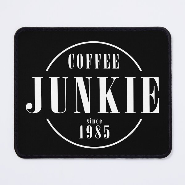 Item preview, Coffee Junkie since 1985 - Black designed and sold by AlfabetDesign.