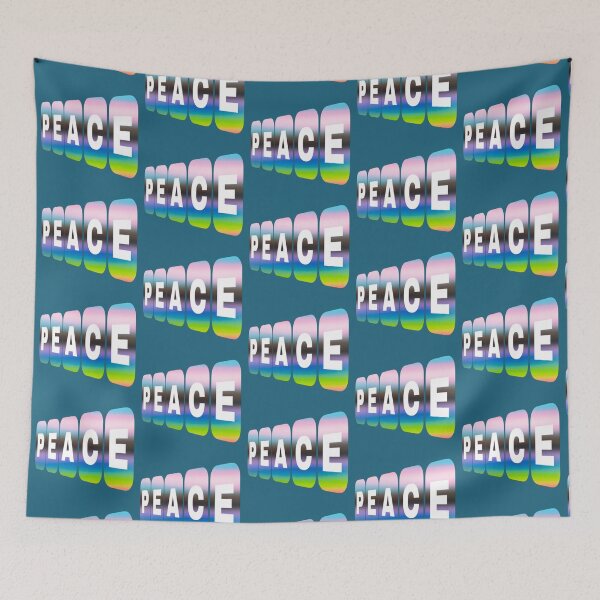 Item preview, More than a word: PEACE - rainbow - lettering designed and sold by kikidu21.