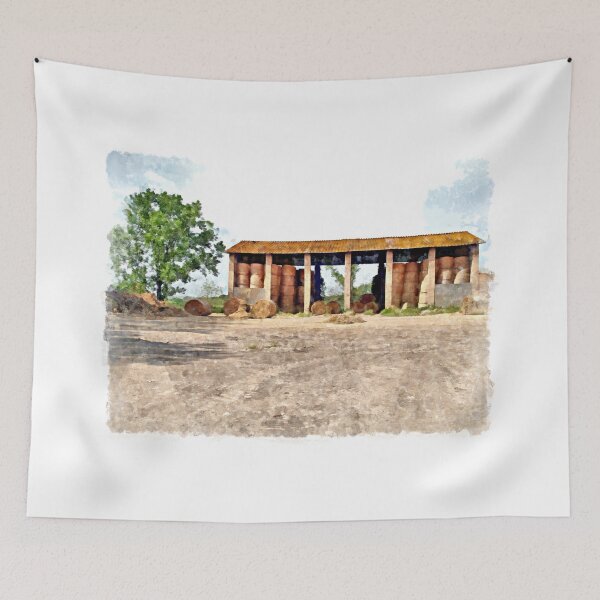 Item preview, Barn and hay bales designed and sold by Giuseppe Cocco.
