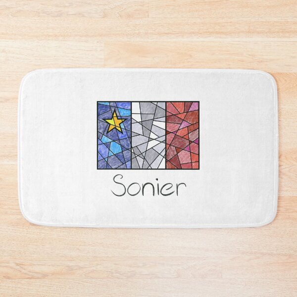 Item preview, Acadian Flag pastel mosaic Sonier - Drapeau acadien mosaïque pastel vitrail Sonier designed and sold by ColoursOfFrance.