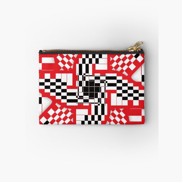 Item preview, Red Black and White Checkered Pinwheel Optical Illusion designed and sold by SeaChangeDesign.