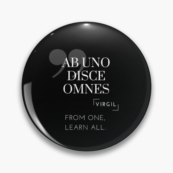 Item preview, Ab Uno Disce Omnes - From One, Learn All - Old Latin Phrase Black And White From Virgil designed and sold by WordsOf--Wisdom.