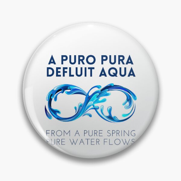 Item preview, A Puro Pura Defluit Aqua - From A Pure Spring Pure Water Flows - Old Latin Phrase designed and sold by WordsOf--Wisdom.