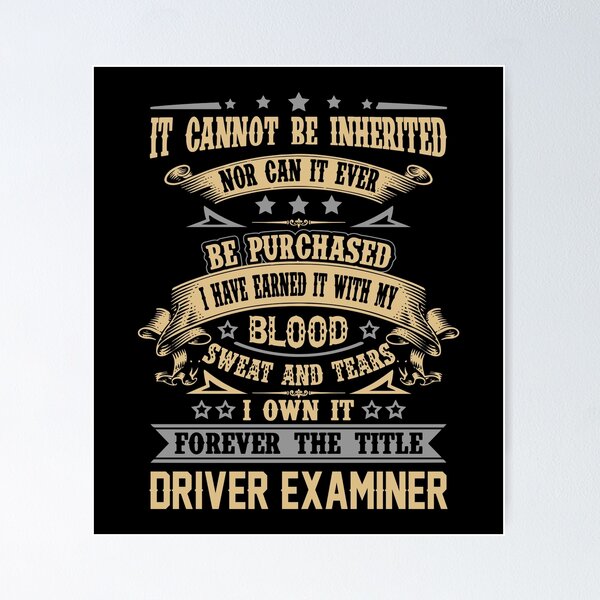 Item preview, Driver Examiner T Shirt - Forever The Title Job Gift Item Tee designed and sold by celiagomez456.