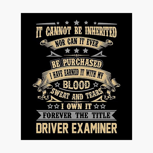Item preview, Driver Examiner T Shirt - Forever The Title Job Gift Item Tee designed and sold by celiagomez456.