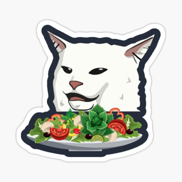 Кота с салатом мем модель для блендера