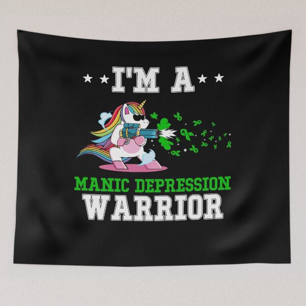 Item preview, Funny Unicorn I'm A Manic Depression Warrior designed and sold by heppenp.