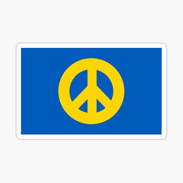 Ukraine Peace Symbol Sticker