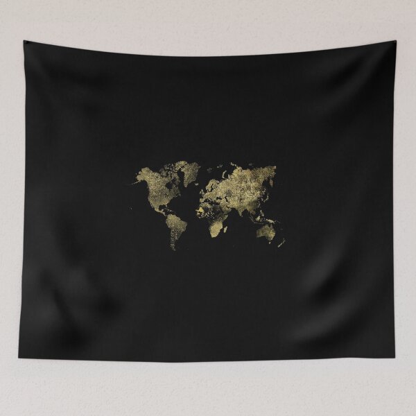 Item preview, Gold world map designed and sold by adiosmillet.