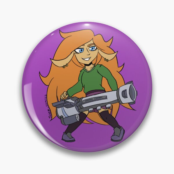 Item preview, Primrose Future Fantsy Femme Fatale://Button Pin designed and sold by Jalex-comics.