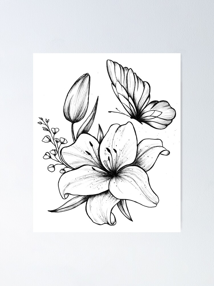 Tattoo uploaded by Budli • #butterfly #flower #rose #sketch #sketchstyle # drawings • Tattoodo