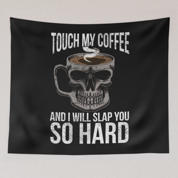 Item preview, Rude Coffee Sarcasm Skull Caffeine designed and sold by ClamenTaon.