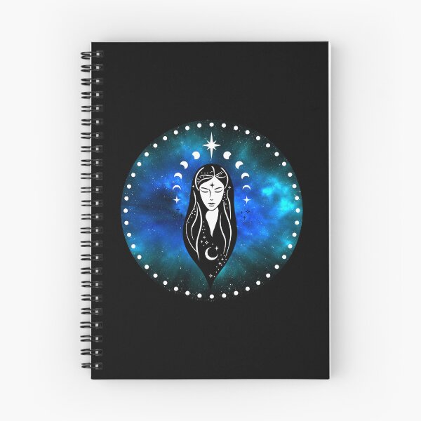 Item preview, Moon Goddess Moon Phases Blue Celestial Space designed and sold by OnyxMoonDesigns.
