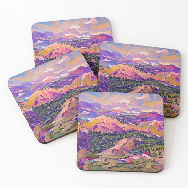 Item preview, Painting of Colorado Mountains - Abstract Colorado Impressionism Landscape Painting - Illustration - Hiking Colorado designed and sold by CattlettArt.