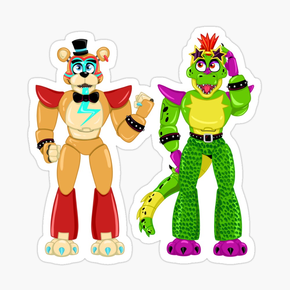 FNAF - Glamrock Bonnie & Glamrock Freddy (Security Breach) Magnet for Sale  by kaypanicarts