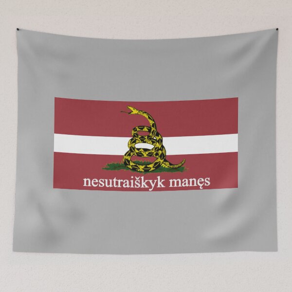 Item preview, latvijas nacionālais gadsden karogs (Latvian National Gadsden Flag) designed and sold by JonathanR1994.