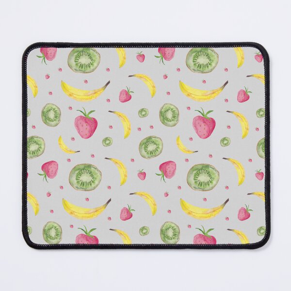 Item preview, Banana Kiwi Strawberry Fruit Pattern in Warm grey background  designed and sold by RgTeesDesigns.