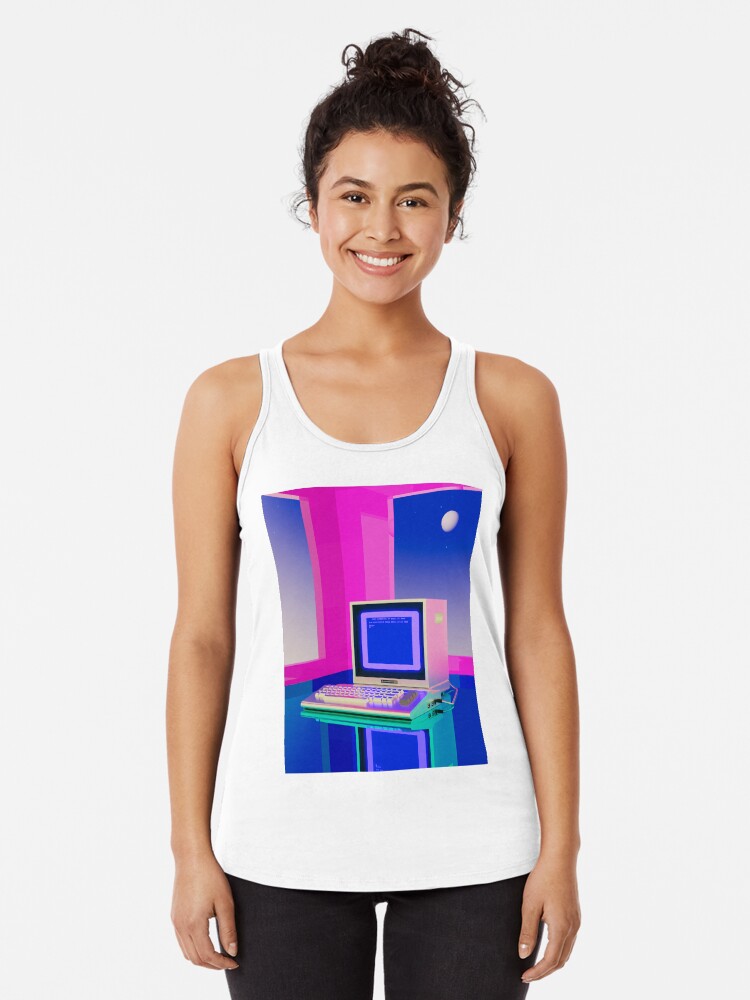 Thumbnail 1 of 3, Racerback Tank Top, Commodore 64c love designed and sold by djspacegr.