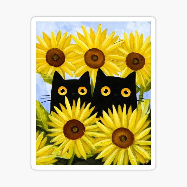 Vista previa del artículo con la obra «Girasoles», diseñado y vendido por KilkennyCat Art.