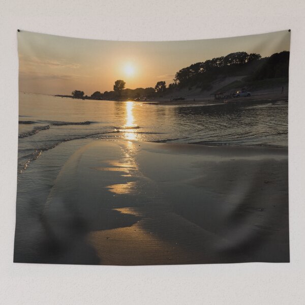 Item preview, A Golden Path to Summer Fun - Lake Erie Beach Sunset designed and sold by Georgia Mizuleva.
