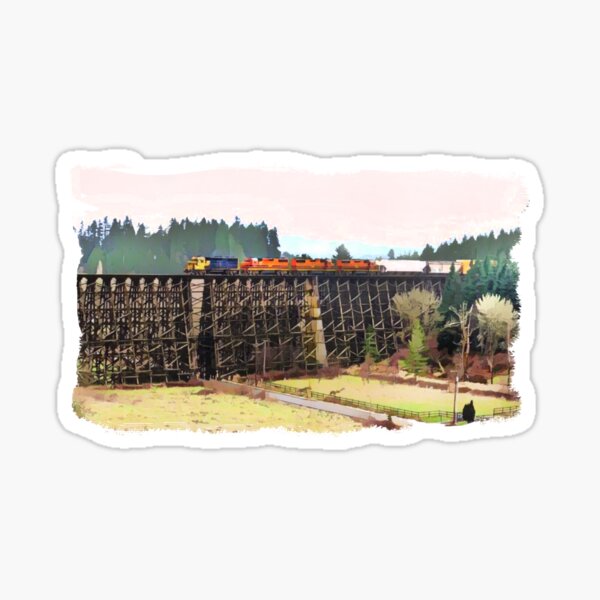 "Old Wooden Train Trestle Helvetia, Oregon!" Sticker for Sale by
