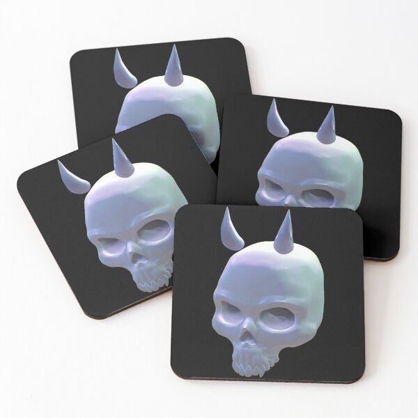 Item preview, 3D skull with horns designed and sold by blurryspirits.