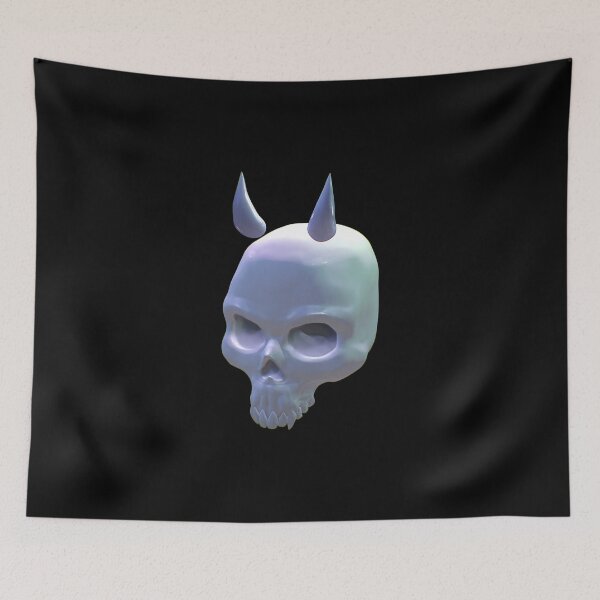 Item preview, 3D skull with horns designed and sold by blurryspirits.