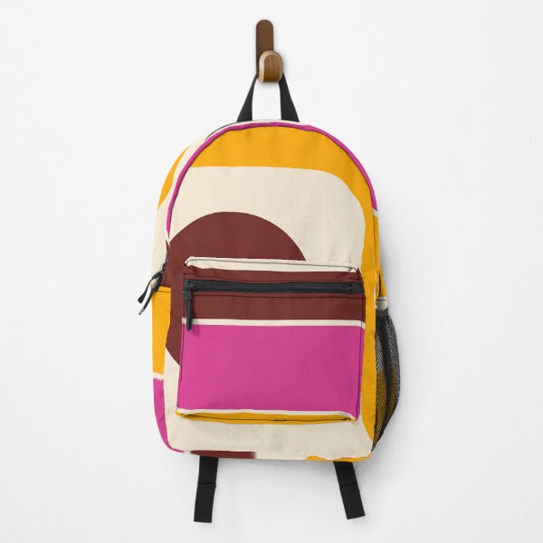 Item preview, Retro Geometric Design 721 Brown Magenta Yellow and Beige designed and sold by tonymagnerart.