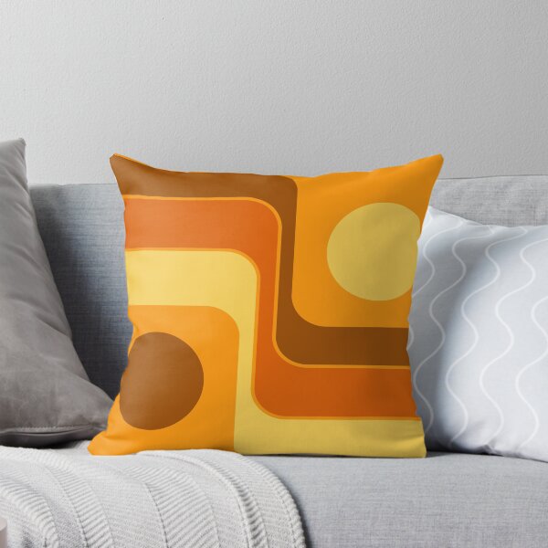 Item preview, Retro Geometric Design 726 Brown Orange and Yellow designed and sold by tonymagnerart.