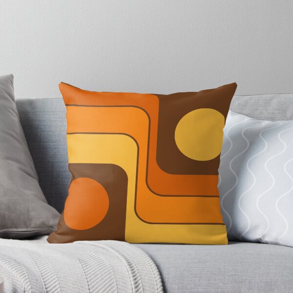 Item preview, Retro Geometric Design 727 Brown Orange and Yellow designed and sold by tonymagnerart.