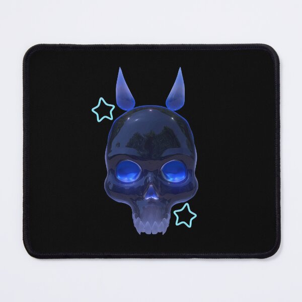 Item preview, 3D blue skull with horns designed and sold by blurryspirits.