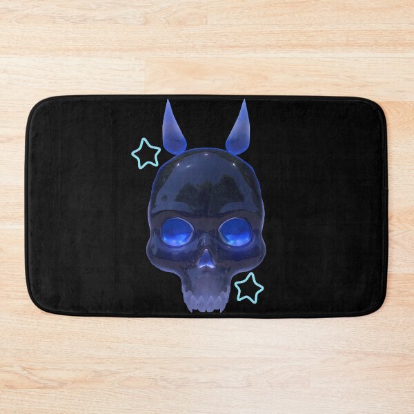 Item preview, 3D blue skull with horns designed and sold by blurryspirits.