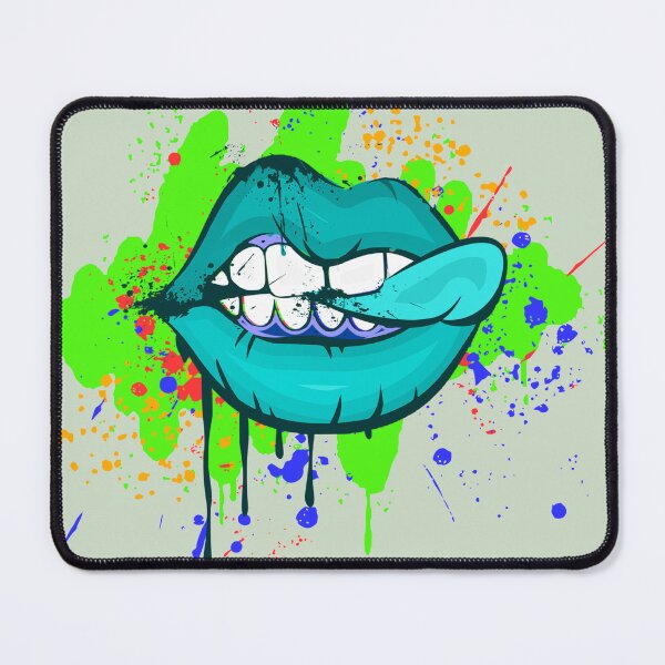 Item preview, Neon Paint Smirk Dripping Lips designed and sold by LifeProApperal.