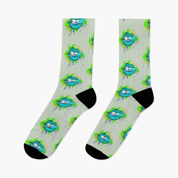 Item preview, Neon Paint Smirk Dripping Lips designed and sold by LifeProApperal.