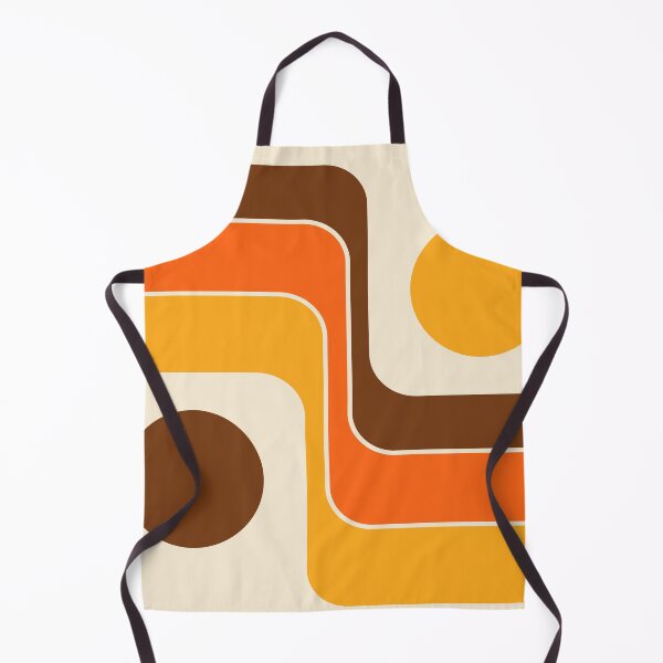 Item preview, Retro Geometric Stripes 730 Brown Orange Yellow and Beige designed and sold by tonymagnerart.