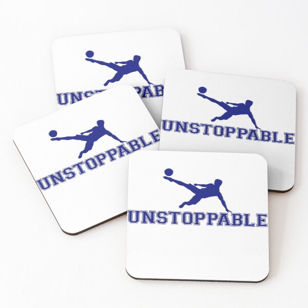 Item preview, Unstoppable football motif (full kick) designed and sold by DZ-Merch.